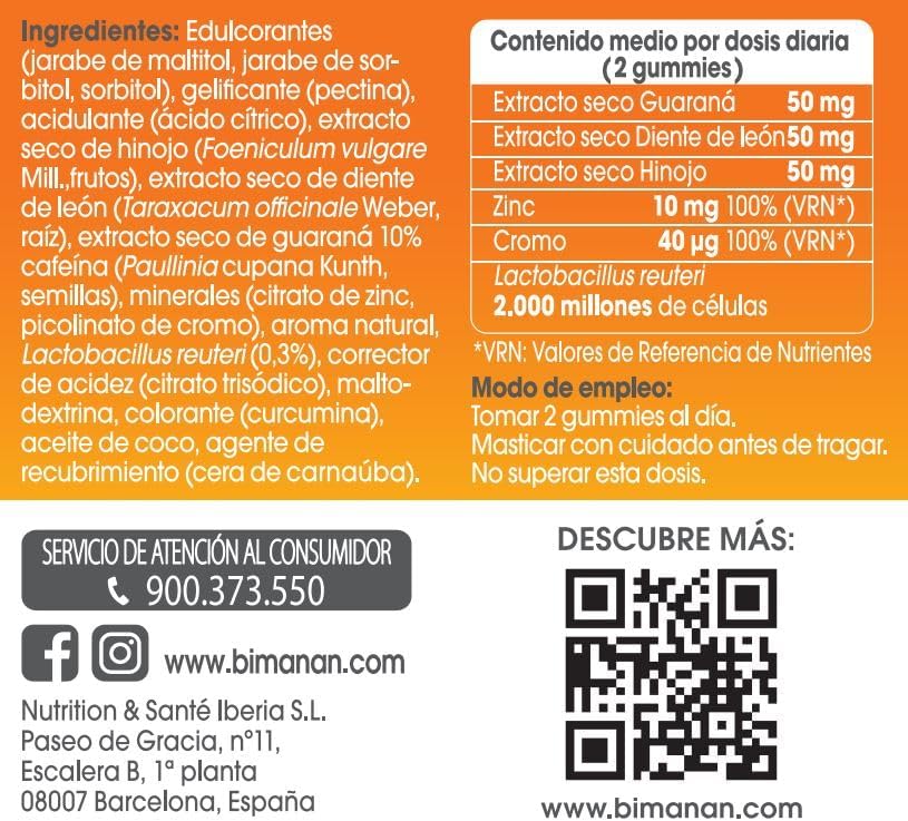 DUPLO BIMANAN GUMMIES QUEMAGRASAS GUARANÁ 60X2