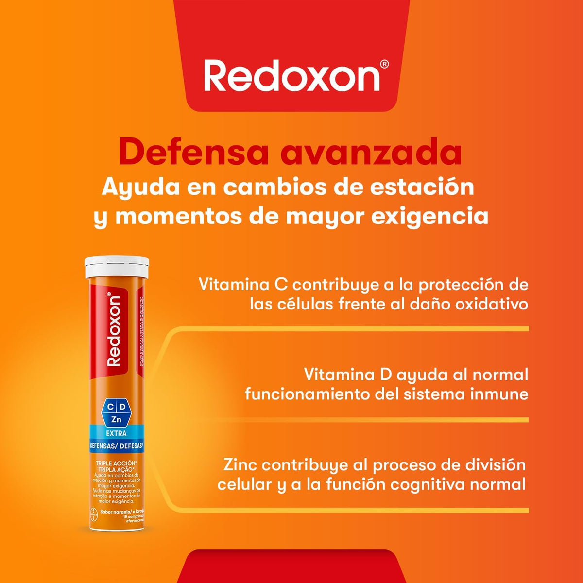 REDOXON EXTRA DEF NARANJA VIT C+ZINC 30C