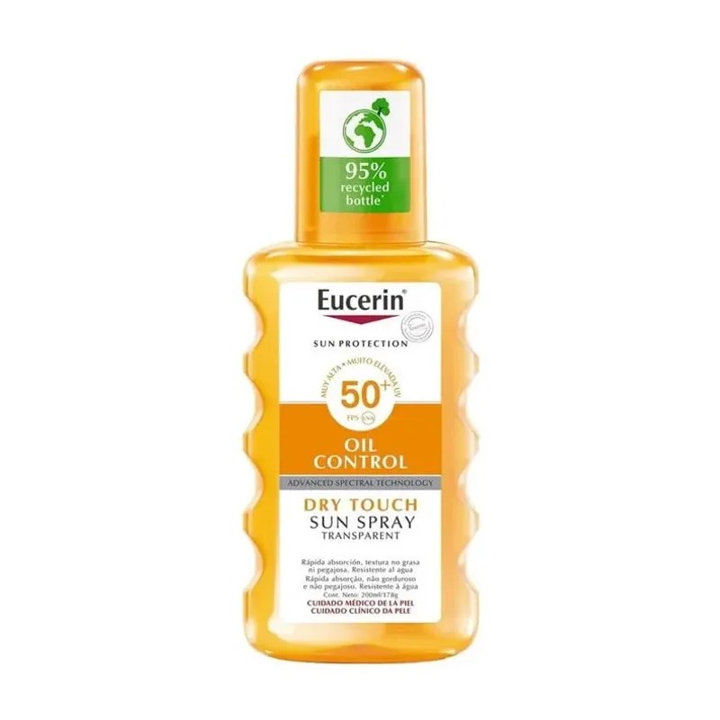 EUCERIN SUN SPRAY TRANSPARENT DRY TOUCH OIL CONTROL SPF50+