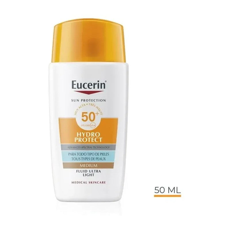 EUCERIN SUN HIDROPROTECT FLUIDO ULTRA LIGHT SPF50+ 50ML COLOR MEDIO