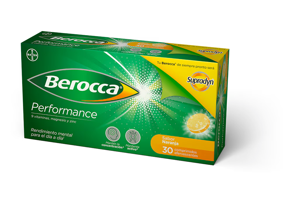 BEROCCA PERFORMANCE SABOR NARANJA 30 COMPRIMIDOS EFERVESCENTES