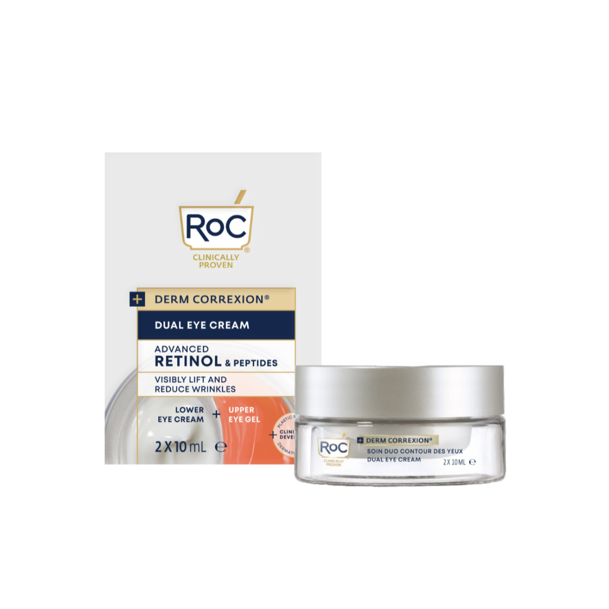 ROC DERM DUAL EYE CREAM 2X10ML