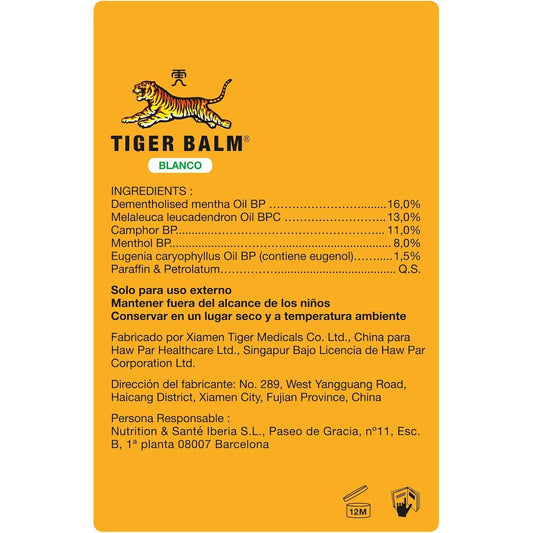 BALSAMO TIGER BALM BLANCO TIGRE BLANCO