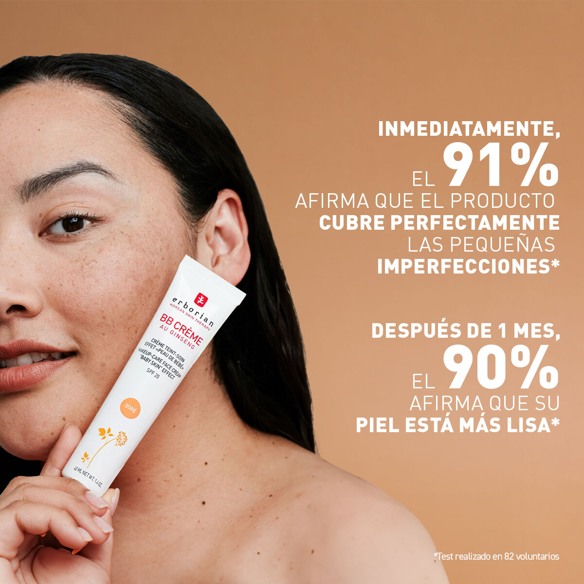 ERBORIAN BB CREME BB CON GINSENG NUDE TARTAMIENTO CON COLOR 5 EN 1 PARA UN EFECTO PIEL DE BEBE  SPF 20  40ML