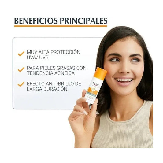 EUCERIN SUN OIL CONTROL GEL CREMA SPF50+ 50ML SIN COLOR