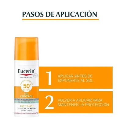 EUCERIN SUN OIL CONTROL GEL CREMA SPF50+ 50ML SIN COLOR