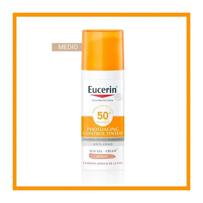 EUCERIN SUN FLUID PHOTOAGING CONTROL TINTED MEDIO  SPF50+ 50 ML