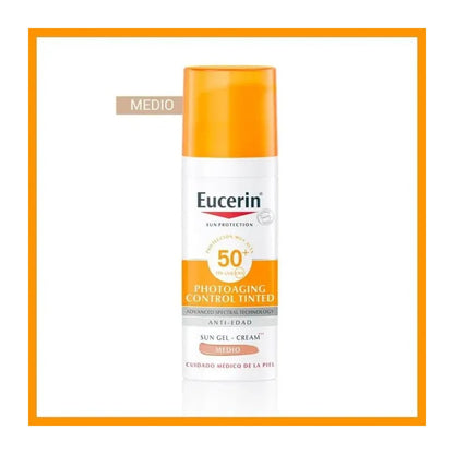 EUCERIN SUN FLUID PHOTOAGING CONTROL  SPF50+ 50 ML TINTED MEDIO