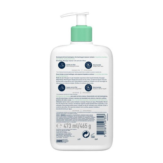 CERAVE GEL LIMPIADOR ESPUMOSO 473ML