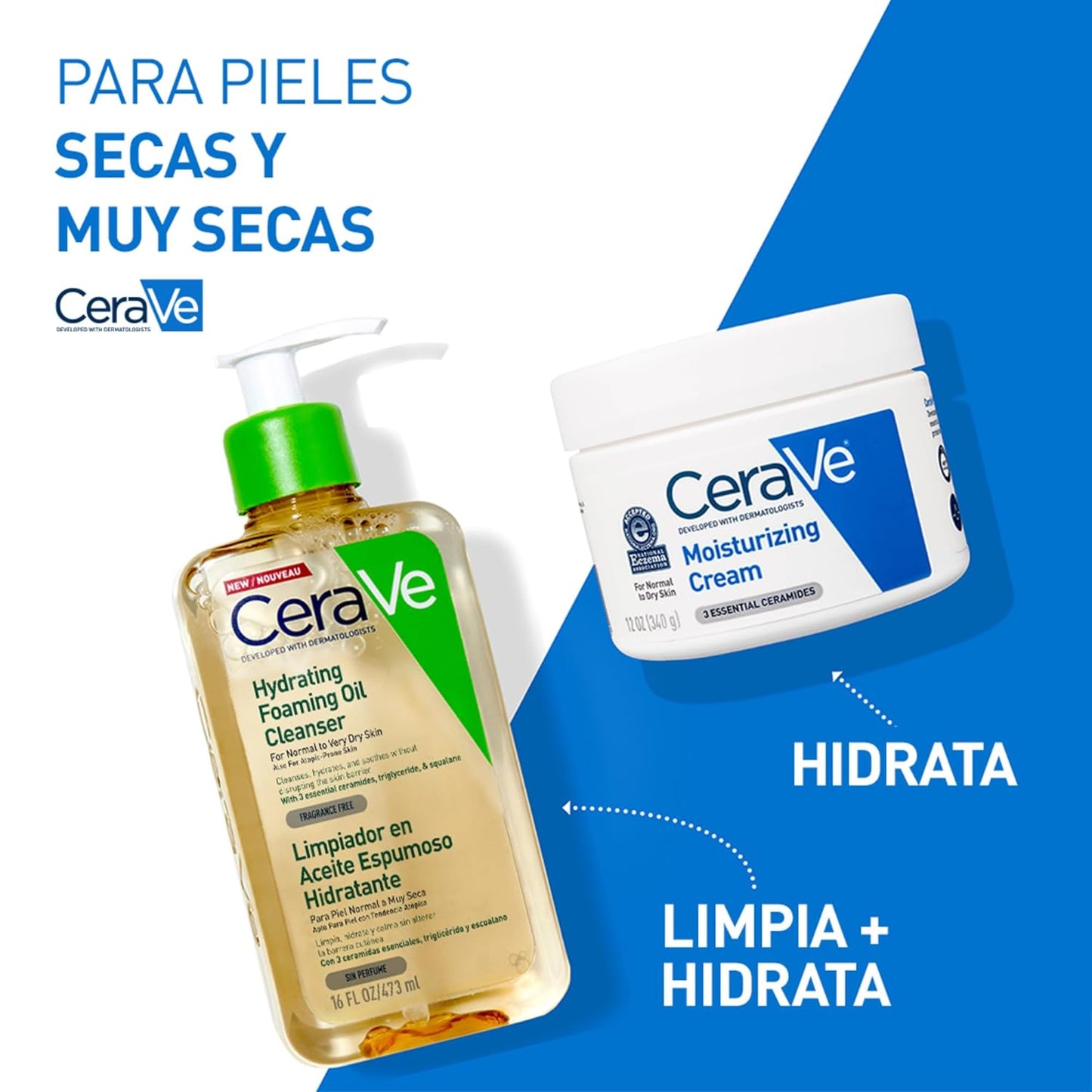 CERAVE LIMPIADOR ACEITE ESPUMA HIDRATANTE 473ML