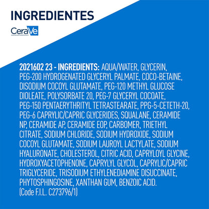 CERAVE LIMPIADOR ACEITE ESPUMA HIDRATANTE 473ML