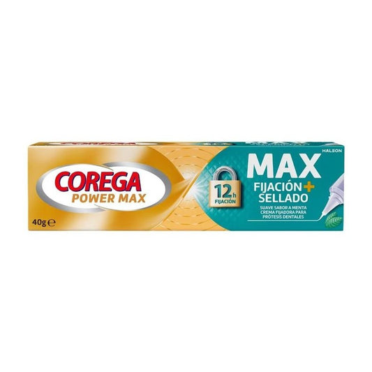 COREGA POWER MAX FIJACION+SELLADO 40 GR SABOR MENTA
