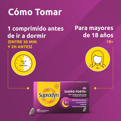 SUPRADYN SUEÑO FORTE+ 30 COMPRIMIDOS BICAPA