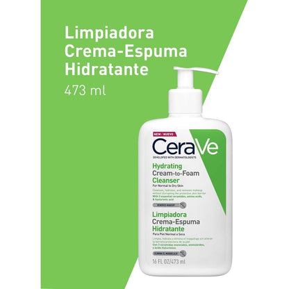 CERAVE GEL LIMPIADOR CREAM TO FOAM 473 ML