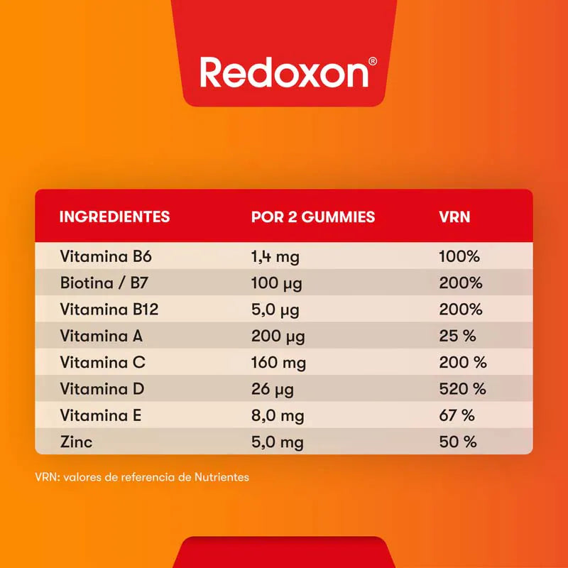 REDOXON ADVANCE DEFENSAS 60 GUMMIES SABOR NARANJA