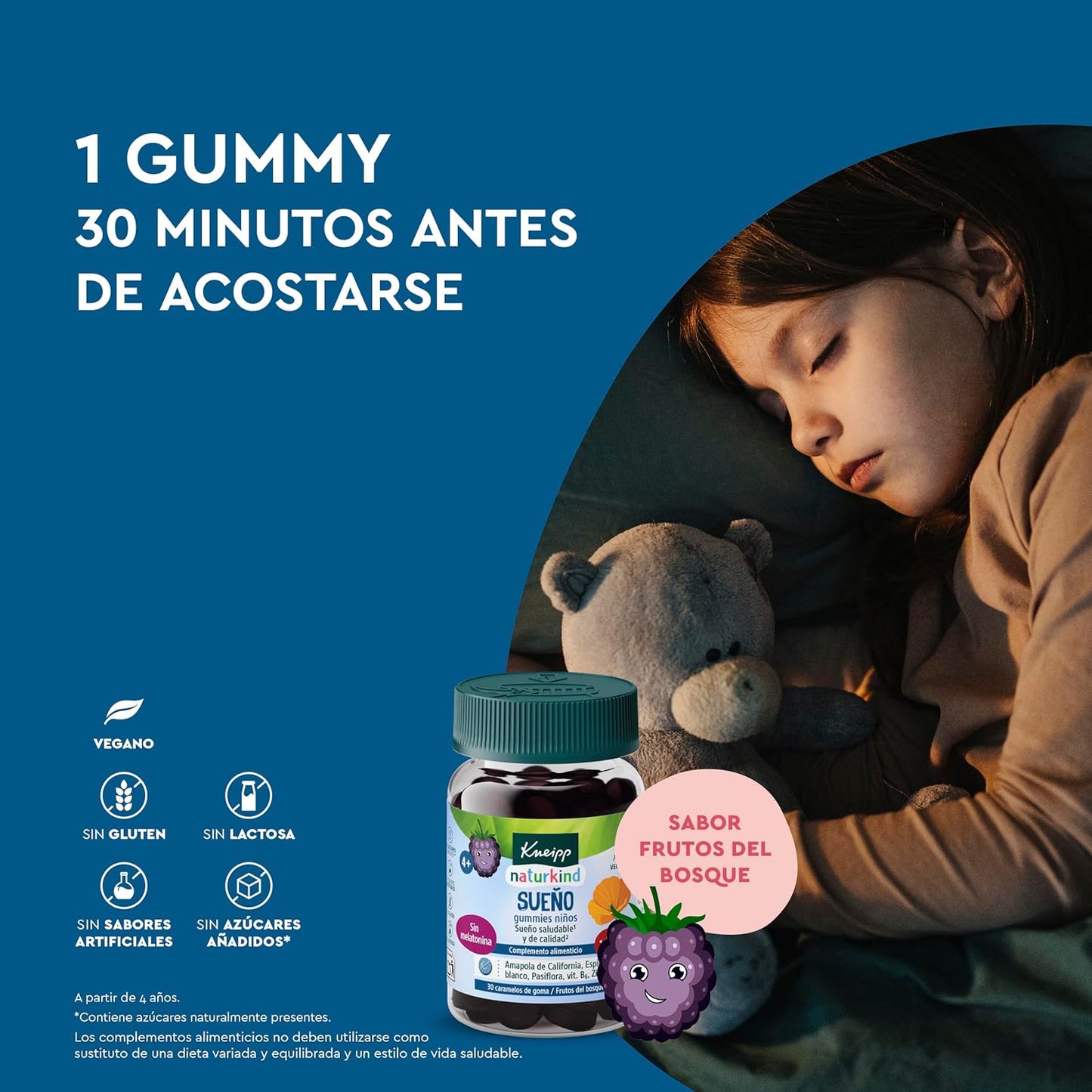 KNEIPP NIÑOS SUEÑO 30 GUMMIES FRUTOS DEL BOSQUE