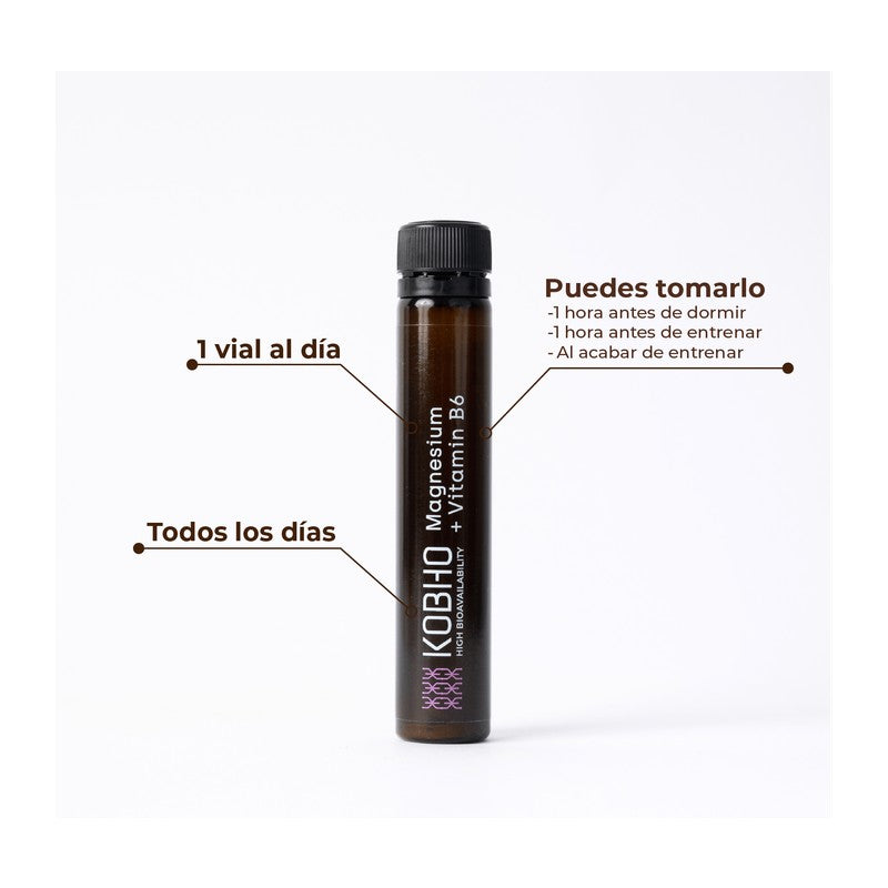 MAGNESIO+ VIT B6 20 VIALES KOBHO