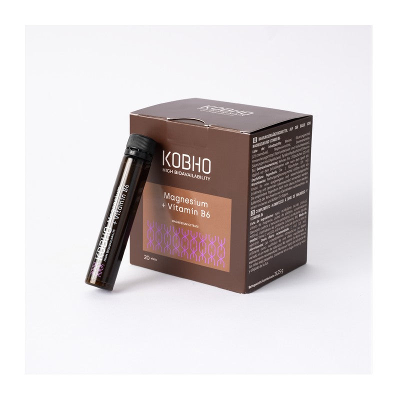 MAGNESIO+ VIT B6 20 VIALES KOBHO