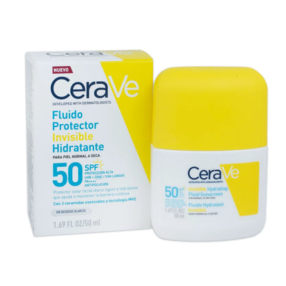 CERAVE Fluido Invisible Hidratante Spf50+ 50ML Protector solar facial
