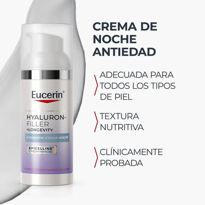 EUCERIN HYALURON-FILLER + LONGEVITY EPIGENETIC CREMA NOCHE