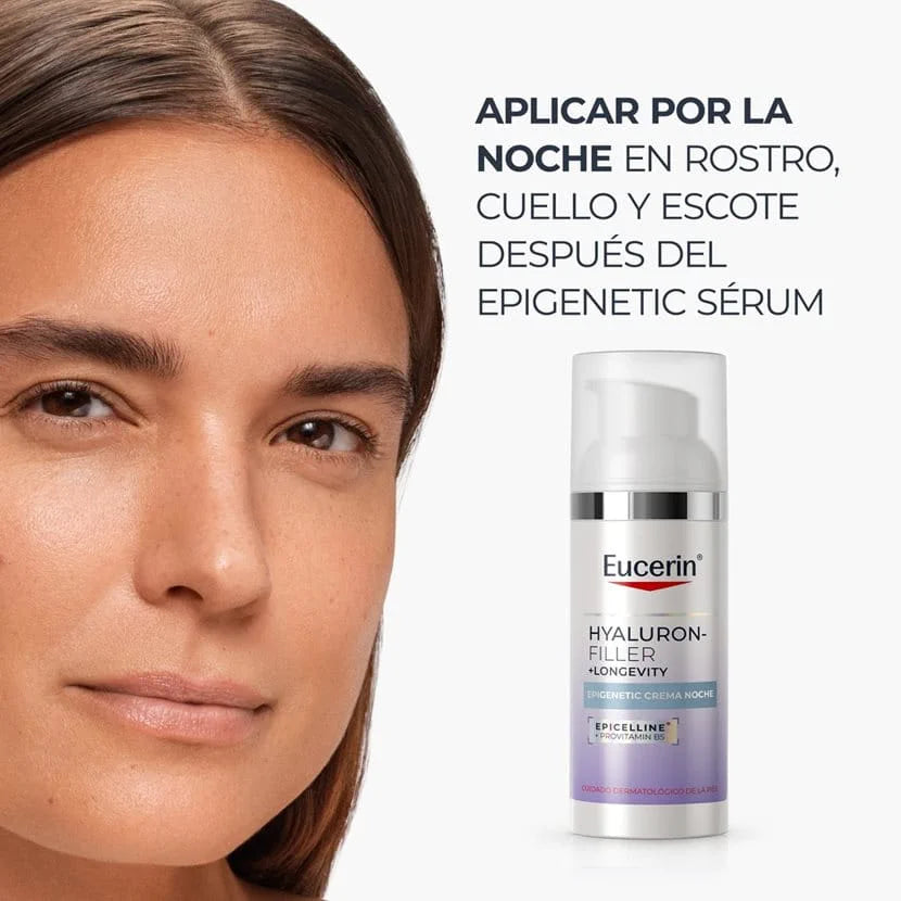 EUCERIN HYALURON-FILLER + LONGEVITY EPIGENETIC CREMA NOCHE
