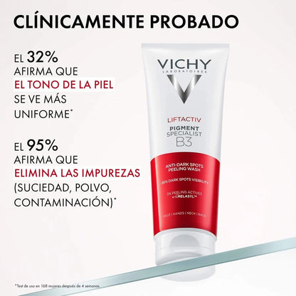 Vichy Liftactiv Pigment B3 Gel Limpiador Peeling Antimanchas, 125 ml