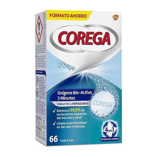 COREGA TABLETAS LIMPIADORAS 66 UNIDADES
