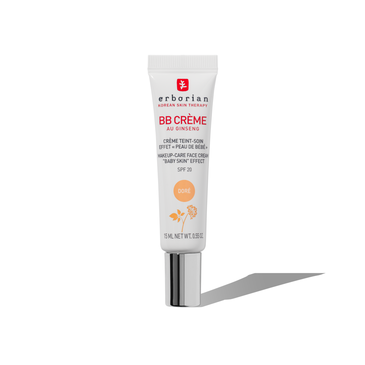 ERBORIAN BB CREME BB CON GINSENG DORE TARTAMIENTO CON COLOR 5 EN 1 PARA UN EFECTO PIEL DE BEBE  SPF 20  15ML