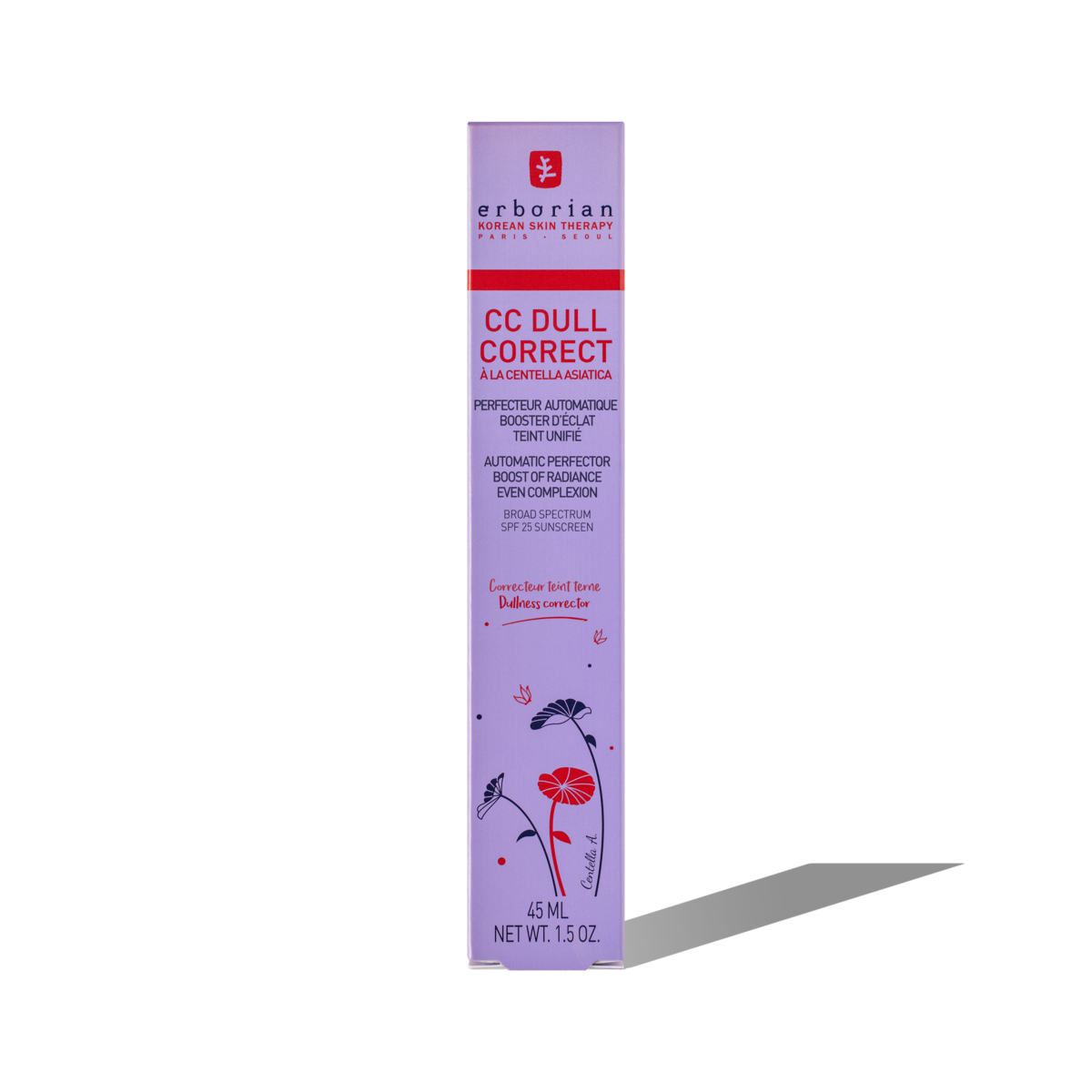 ERBORIAN CC DULL CORRECT TRATAMIENTO ILUMINADOR Y PERFECCIONADOR CON CENTELLA ASIATICA SPF25  45 ML