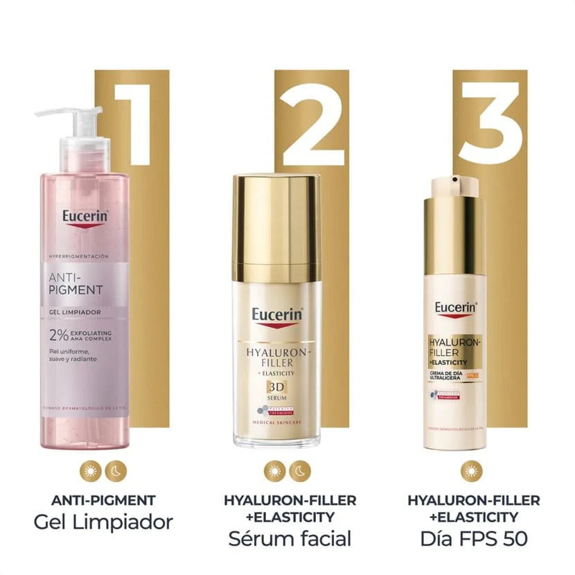 EUCERIN HYALURON FILLER ELASTICITY CREMA DE DIA ULTRALIGERA FPS 50 ANTI AGE 50 ML