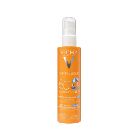 VICHY CAPITAL SOLEIL SPRAY  FLUIDO INVISIBLE NIÑOS CELL PROTECT