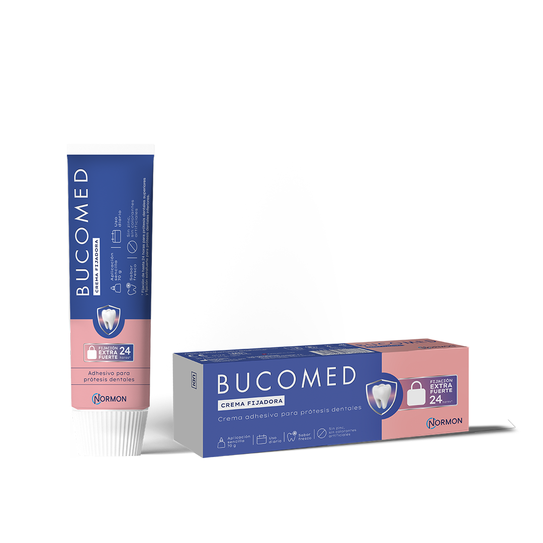 BUCOMED CREMA FIJADORA PARA PRÓTESIS DENTALES 80 GR
