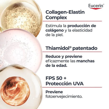 EUCERIN HYALURON FILLER ELASTICITY CREMA DE DIA ULTRALIGERA FPS 50 ANTI AGE 50 ML
