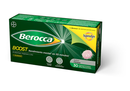 BEROCCA BOOTS SABOR CEREZA 30 COMPRIMIDOS EFERVESCENTES