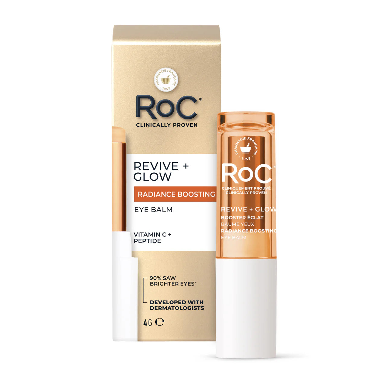 ROC REVIVE SKINCARE STICK CONTORNO DE OJOS VITAMINA C +PEPTIDOS 4G